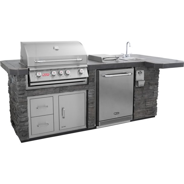 Bull ODK BBQ 210cm Base Kitchen in Stucco