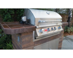 Indbygningsgrill med Gas