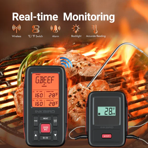INKBIRD BBQ Termometer Trådløs m/2 Prober