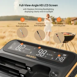 INKBIRD Trdls BBQ Thermometer 2 Prober BT og WIFI