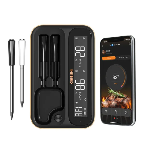 INKBIRD Trdls BBQ Thermometer 2 Prober BT og WIFI