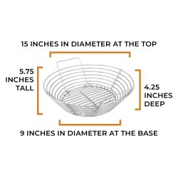 Kick Ash Basket passer til Kamado Joe Classic + (II)(III) Keramisk Grill 