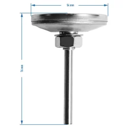 BBQ Smoker Thermometer, 0°C +250°C, 70 mm
