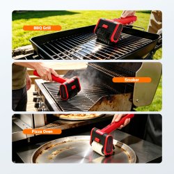 INKBIRD Elektrisk Grillb�rste (Opladelig Batteridrevet og kraftfuld grillrenser)