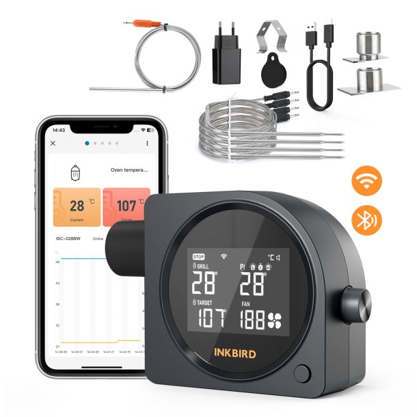 INKBIRD ISC-028-BW � Intelligent Temperaturstyring med WiFi 5G &amp; Bluetooth