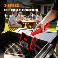 INKBIRD Elektrisk Grillb�rste (Opladelig Batteridrevet og kraftfuld grillrenser)