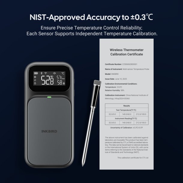 INKBIRD INT-31-BW � Det ultimative tr�dl�se stegetermometer med WiFi 5G &amp; Bluetooth 5.4