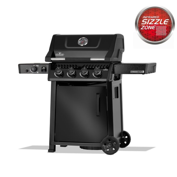 Napoleon Freestyle 425 PRO Gasgrill med SIZZLE ZONE�, 4-Br�ndere SORT
