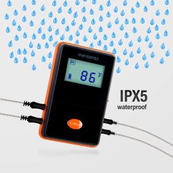 Inkbird IRF-4S � Tr�dl�st &amp; Vandt�t Grilltermometer med 300m r�kkevidde og 4 prober