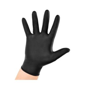 Engangshandsker Nitril (sorte) str. L Pk. 100 stk.