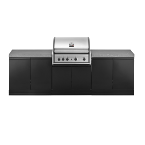GrandPro Udekkken Kpl. med Pro Elite Gasgrill og Sten bordplade 
