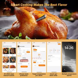 INKBIRD Trådløs BBQ Thermometer 4 Prober BT og WIFI