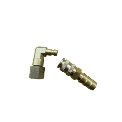 Gaslynkobling Han m 1/4"forskruning- Hundel med 90gr 