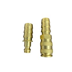 Gaslynkobling Kpl. Han/Hun-del m/10mm Slangenippel