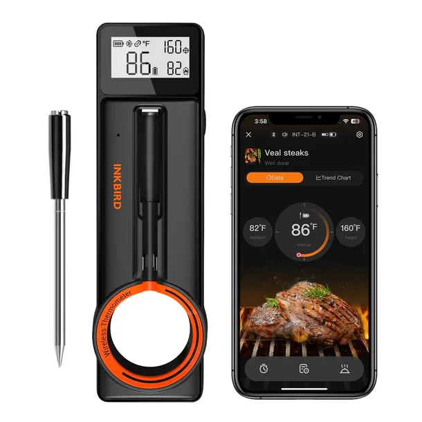 Bluetooth Stegetermometer INT-21-B  Perfekt til Prcis Madlavning