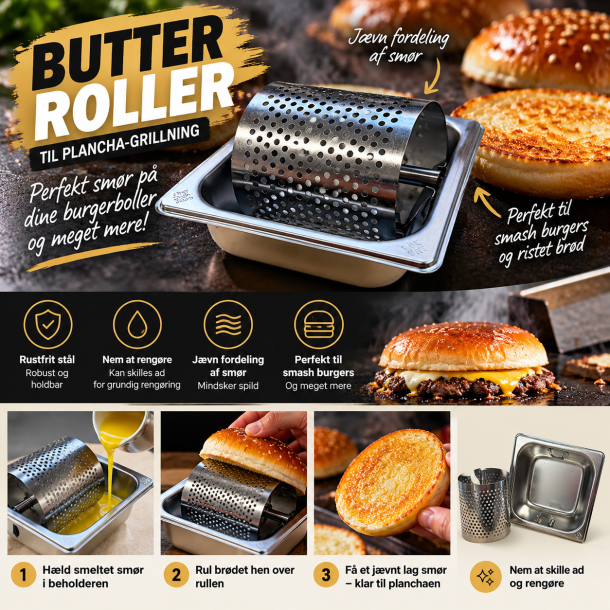 Rustfri Butter Roller 1L