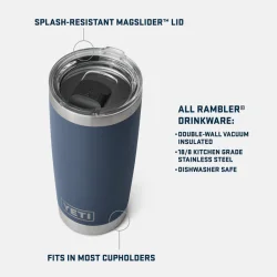 YETI Rambler� 20 oz (591 ml) Tumbler m. MagSlider� L�g � Favoritten til hverdagen og farten