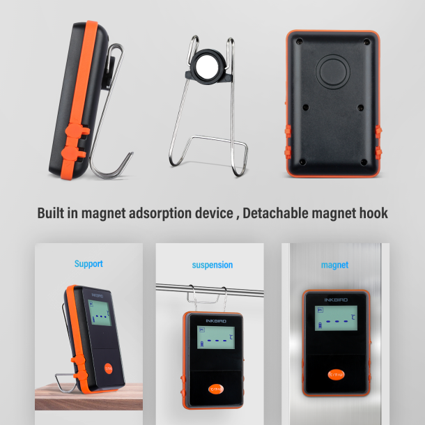 Inkbird IRF-4S � Tr�dl�st &amp; Vandt�t Grilltermometer med 300m r�kkevidde og 4 prober