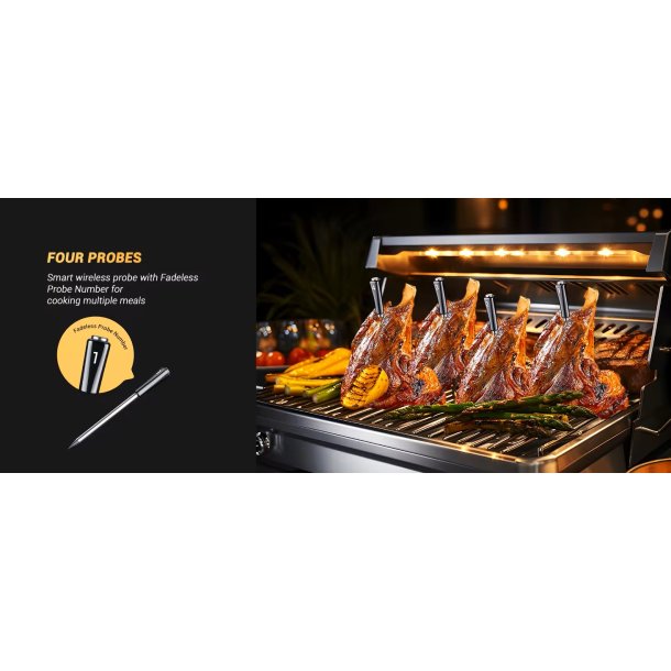 INKBIRD Trådløs BBQ Thermometer 4 Prober BT og WIFI