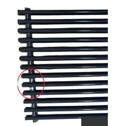 Grillrist, st med 2 stk porcelnsemaljeret - 2 SORTERING MED FEJL I PORC. EMALJERINGEN