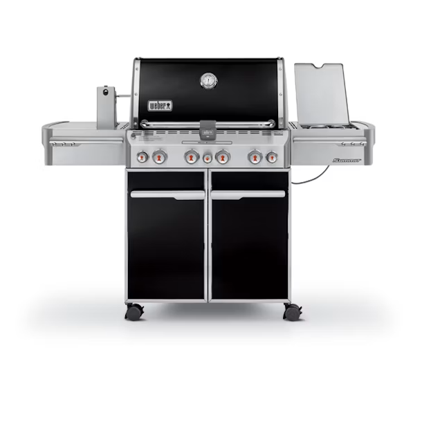 Lge venstre side Weber Summit E-470 Sort
